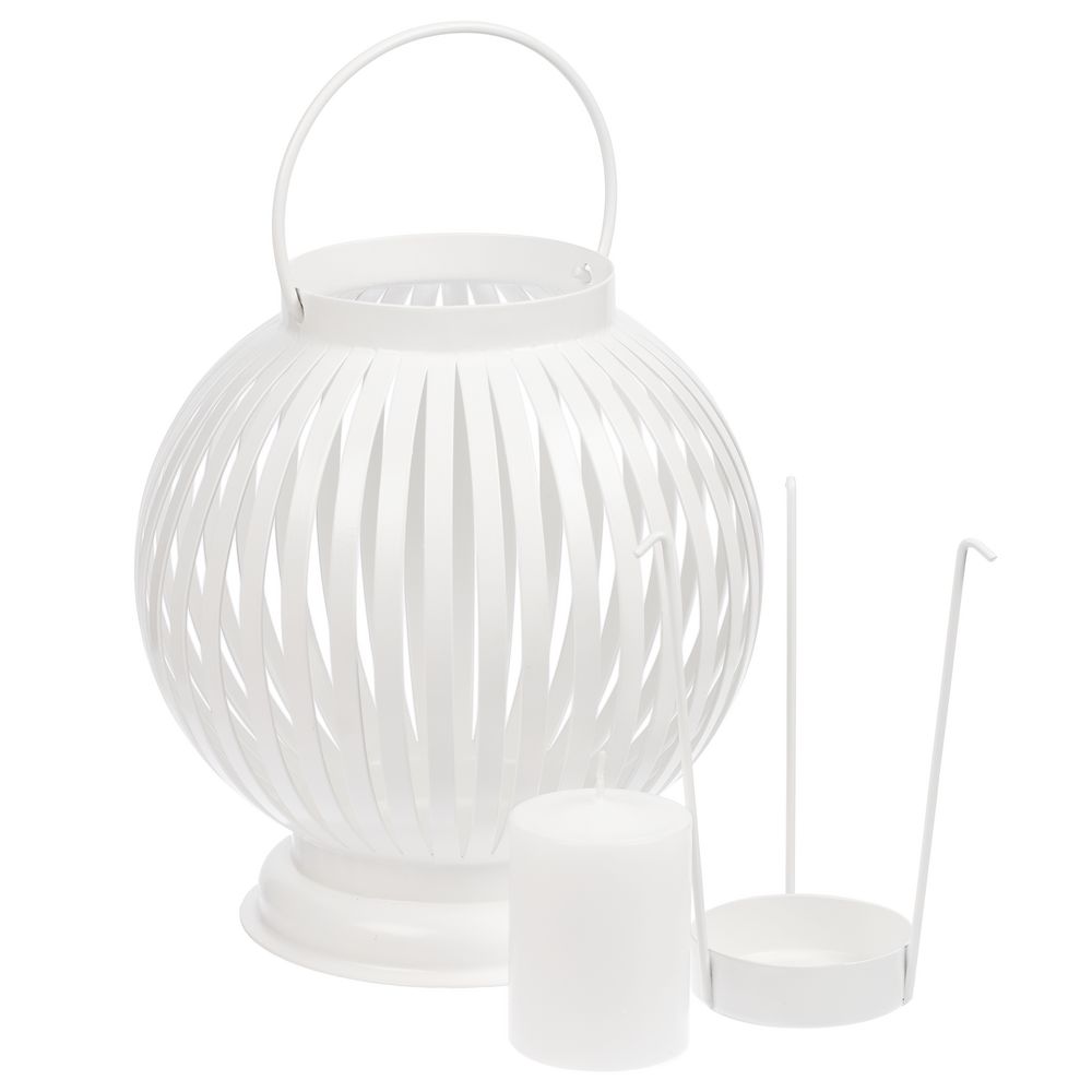 Интерьерный фонарь-подсвечник Villatic, средний, белый — изображение 5