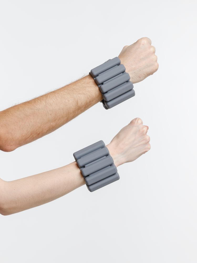 Силиконовые утяжелители Hard Work, серые — изображение 5