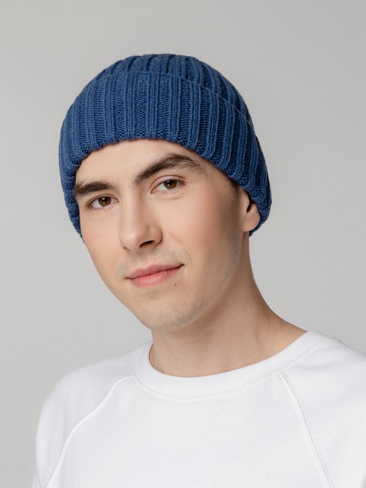 Шапка Uni, синяя — изображение 6