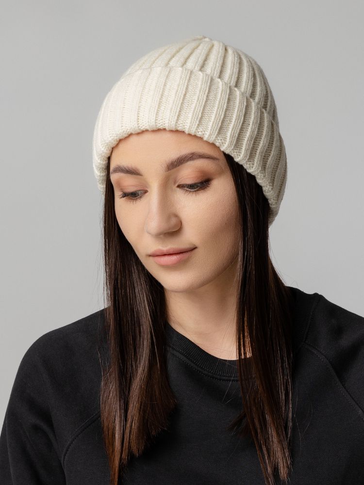 Шапка Uni, молочно-белая — изображение 6