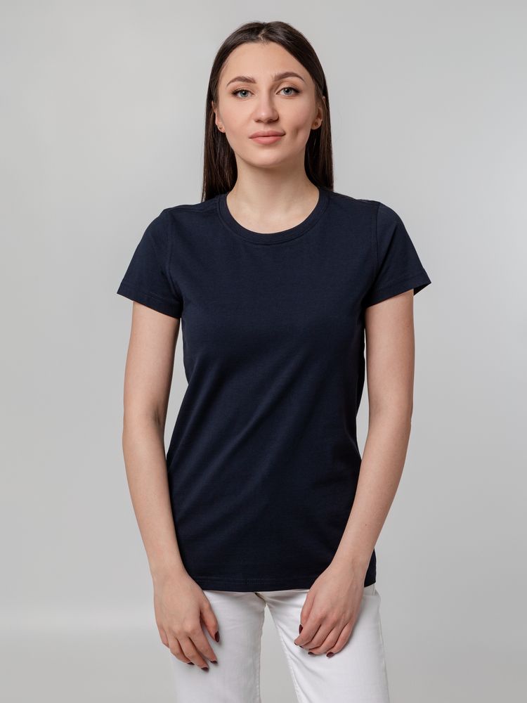 Футболка женская T-bolka Stretch Lady, темно-синяя (navy) — изображение 6
