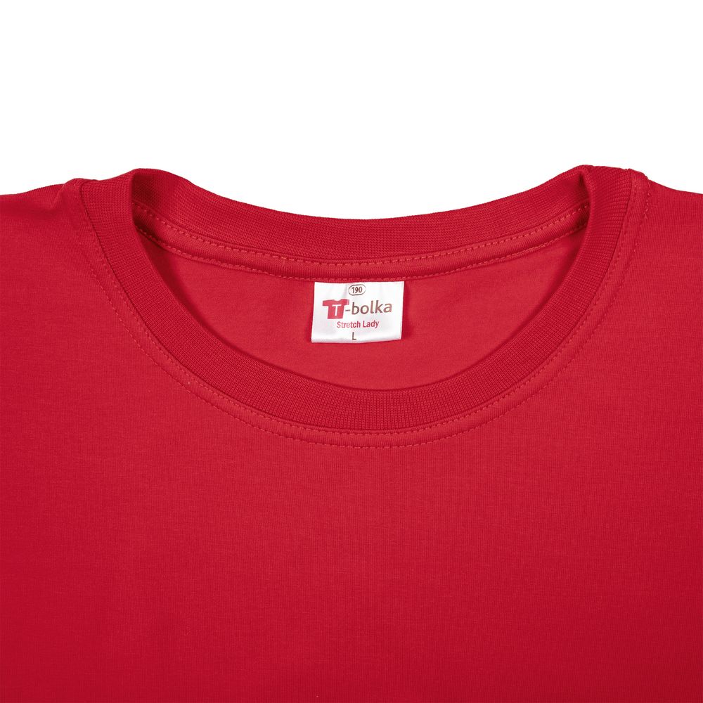 Футболка женская T-bolka Stretch Lady, темно-красная — изображение 4