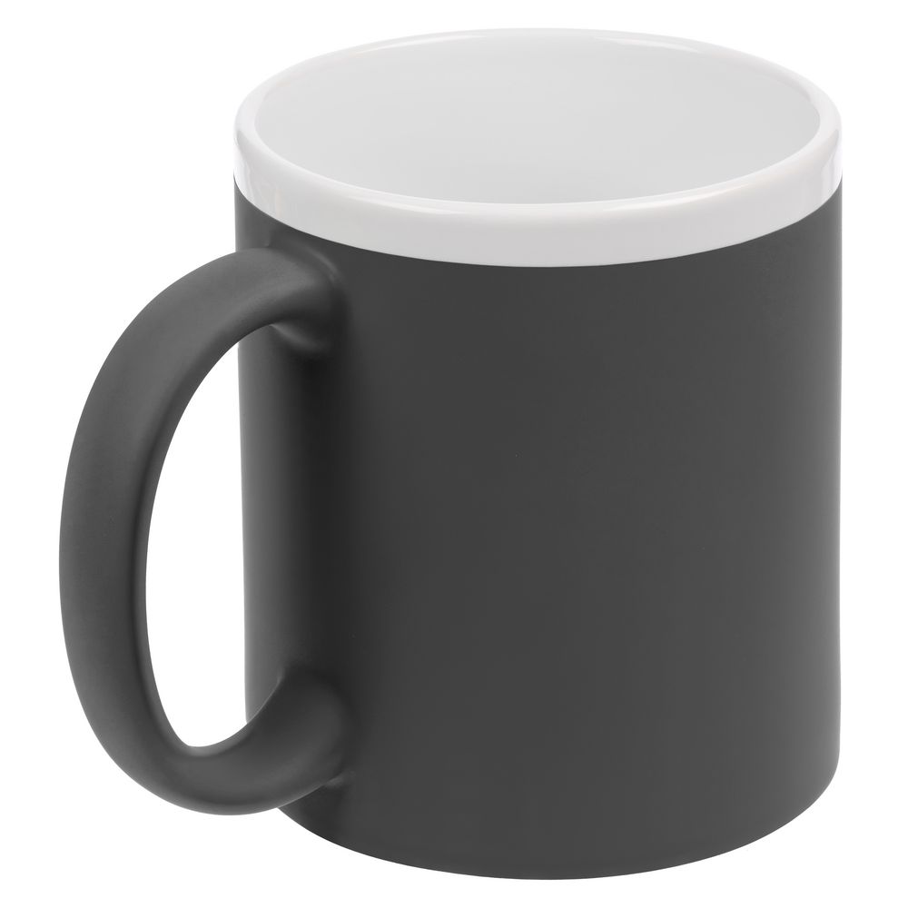 Кружка StopSpot с покрытием софт-тач, серая — изображение 3