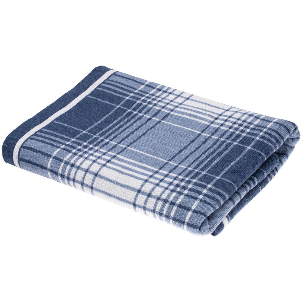 Плед Duotone, синий с белым — изображение 6