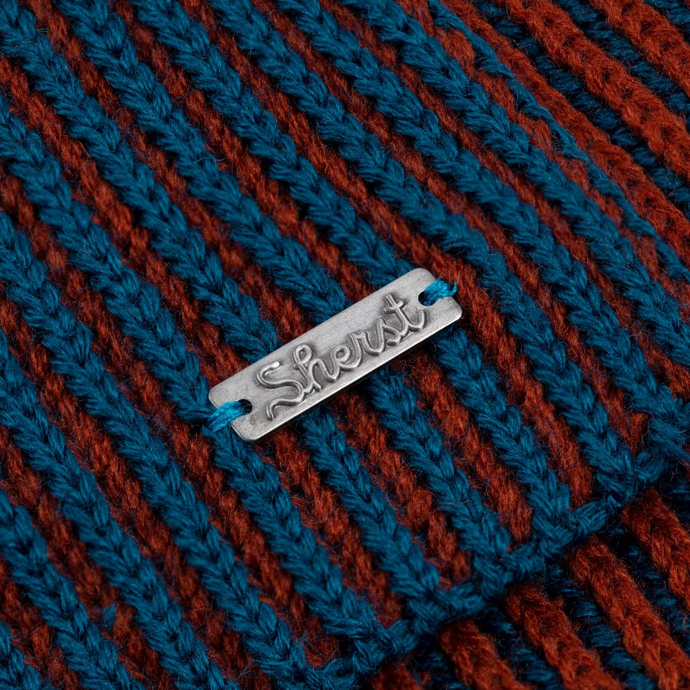 Шарф Nobilis, бирюзовый с терракотовым — изображение 6