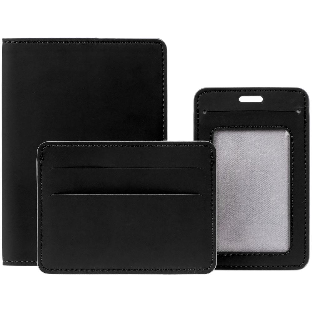 Обложка для паспорта Shall Simple, черный — изображение 6