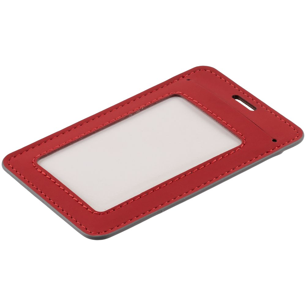 Чехол для пропуска Shall Simple, красный — изображение 4