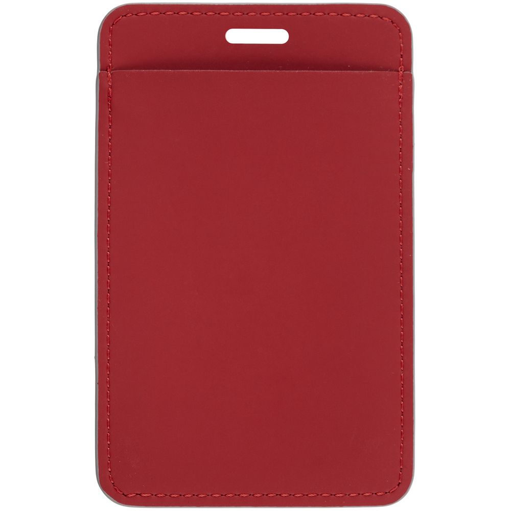 Чехол для пропуска Shall Simple, красный — изображение 3