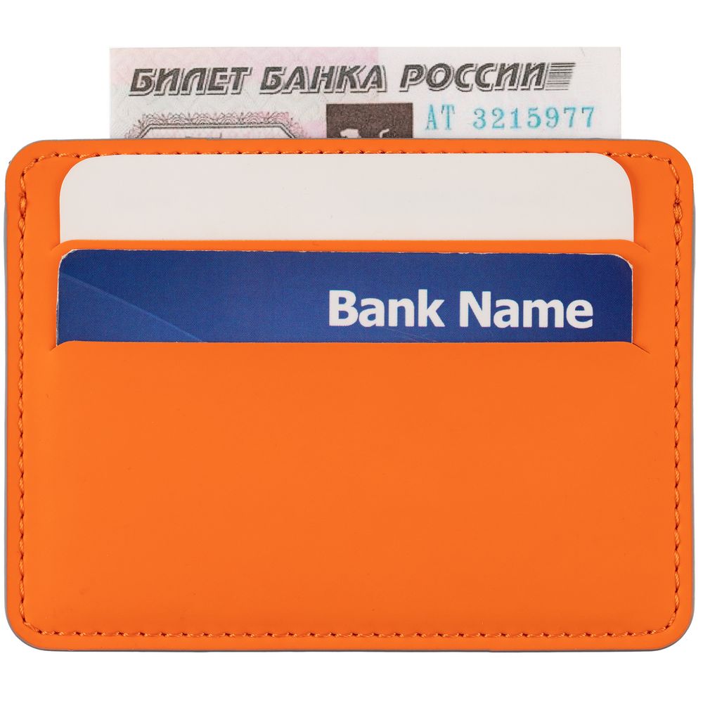Чехол для карточек Shall Simple, оранжевый — изображение 6