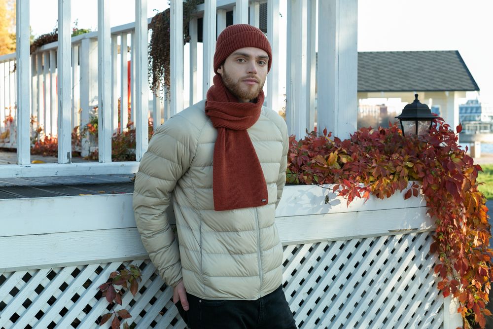 Шапка Bernard, коричневая (терракота) — изображение 10