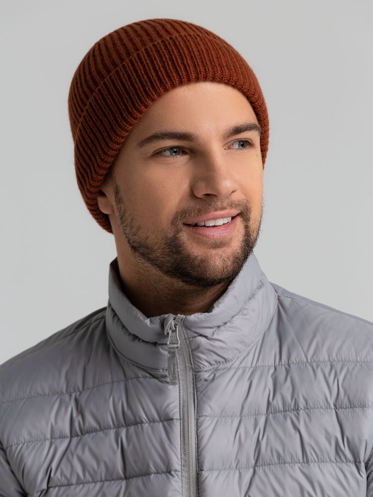 Шапка Bernard, коричневая (терракота) — изображение 8