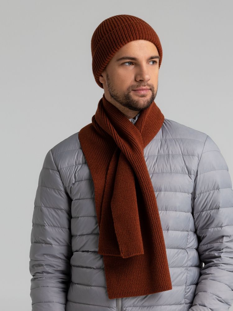 Шапка Bernard, коричневая (терракота) — изображение 9