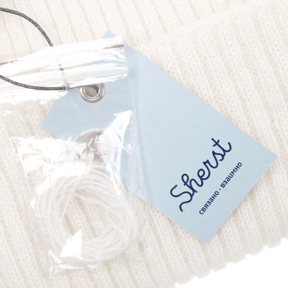 Шапка Bernard, молочно-белая (ванильная) — изображение 7