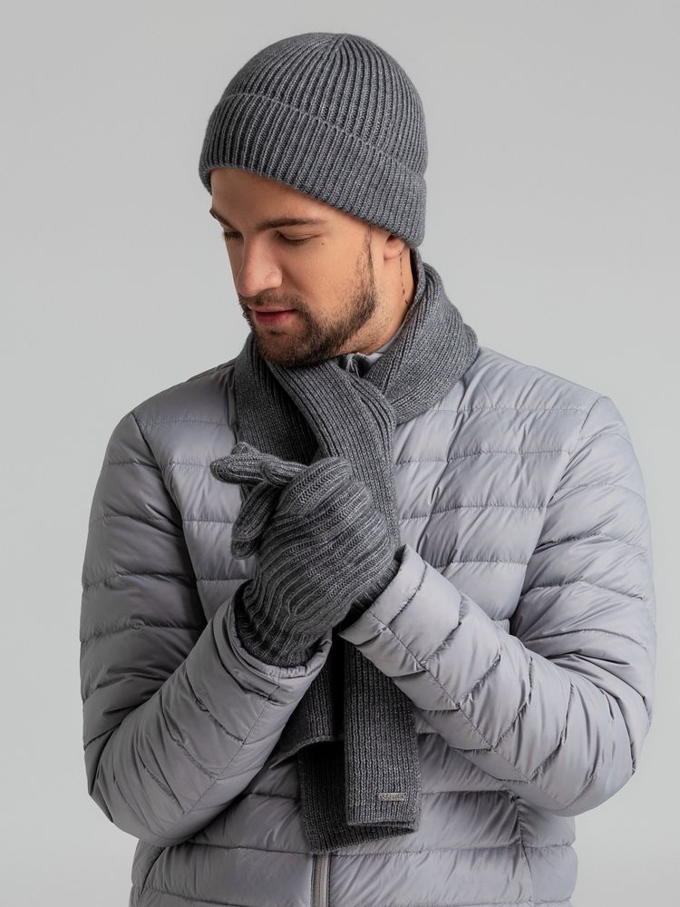 Перчатки Bernard, серый меланж — изображение 5