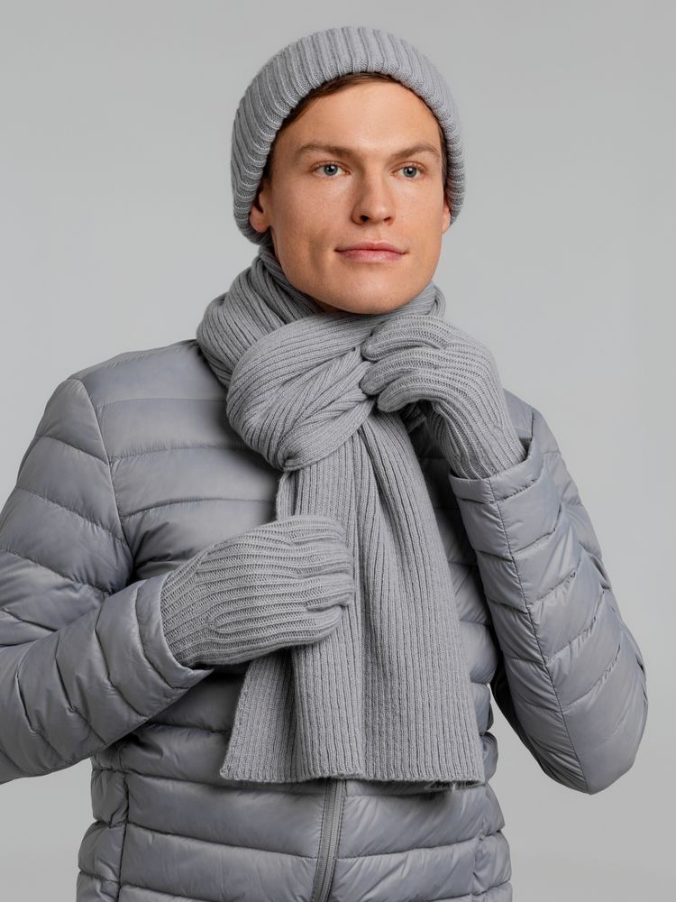 Перчатки Bernard, светло-серые — изображение 6