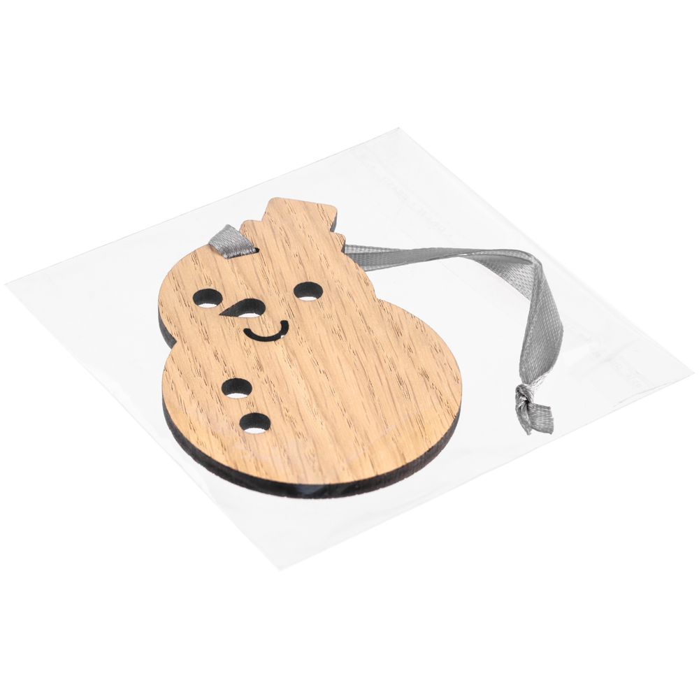 Деревянная подвеска Christmate, снеговик — изображение 4