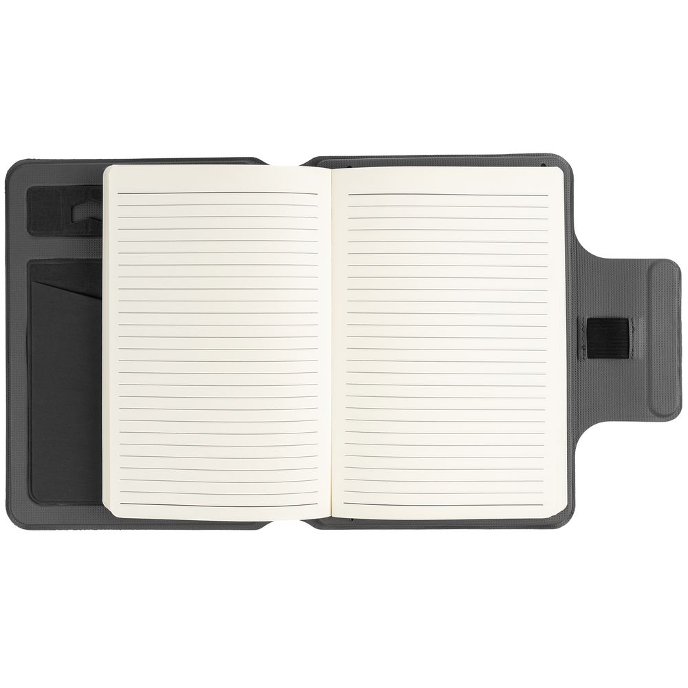 Органайзер с блокнотом и аккумулятором Oiro, черный — изображение 9