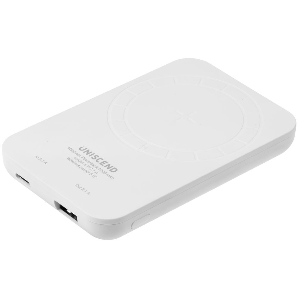 Магнитный беспроводной аккумулятор Magback 5000 мАч, белый — изображение 5