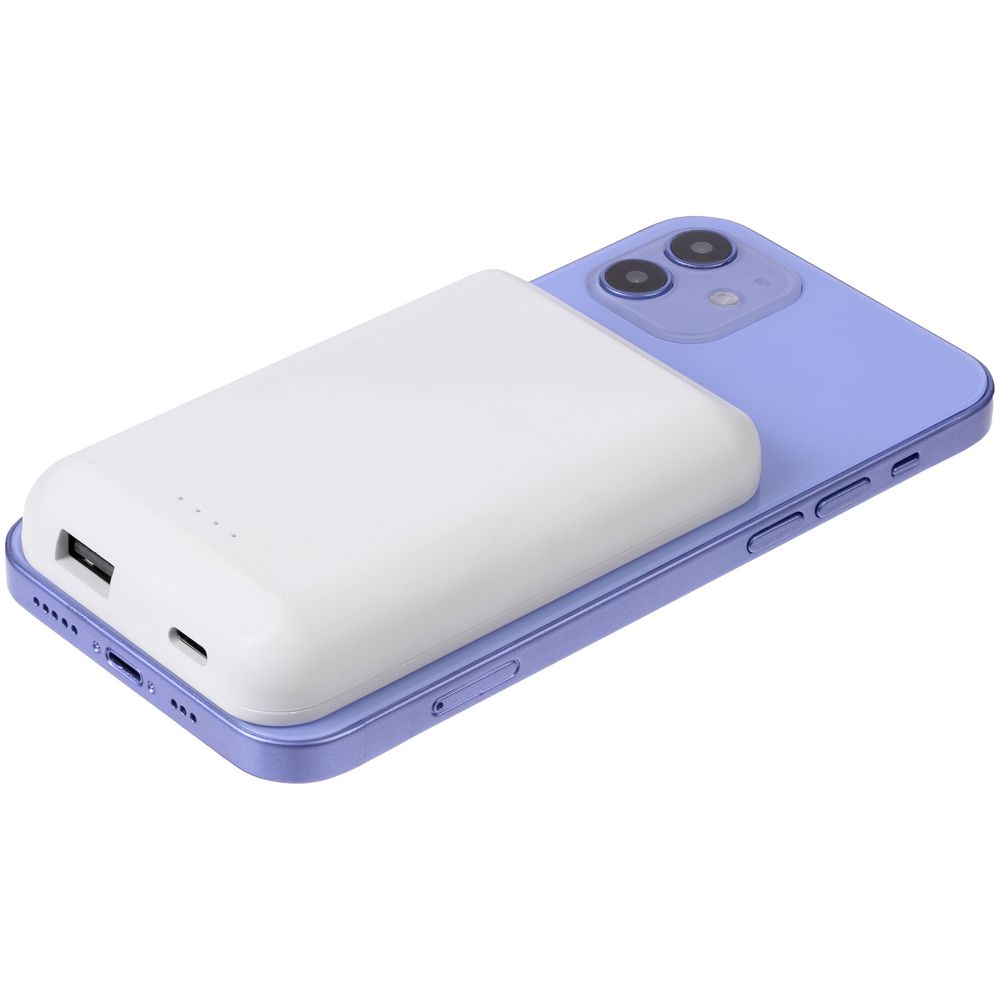 Магнитный беспроводной аккумулятор Magback 5000 мАч, белый — изображение 8