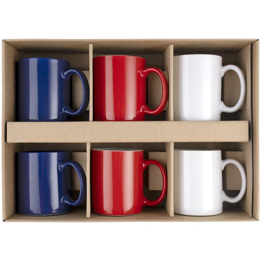 Набор из 6 кружек Promo, триколор — изображение 3