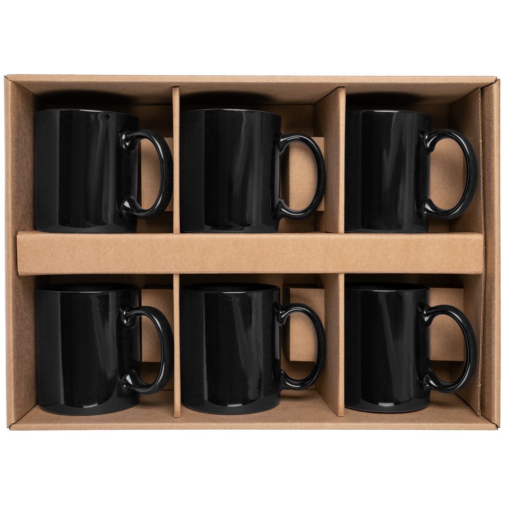 Набор из 6 кружек Promo, черный — изображение 4