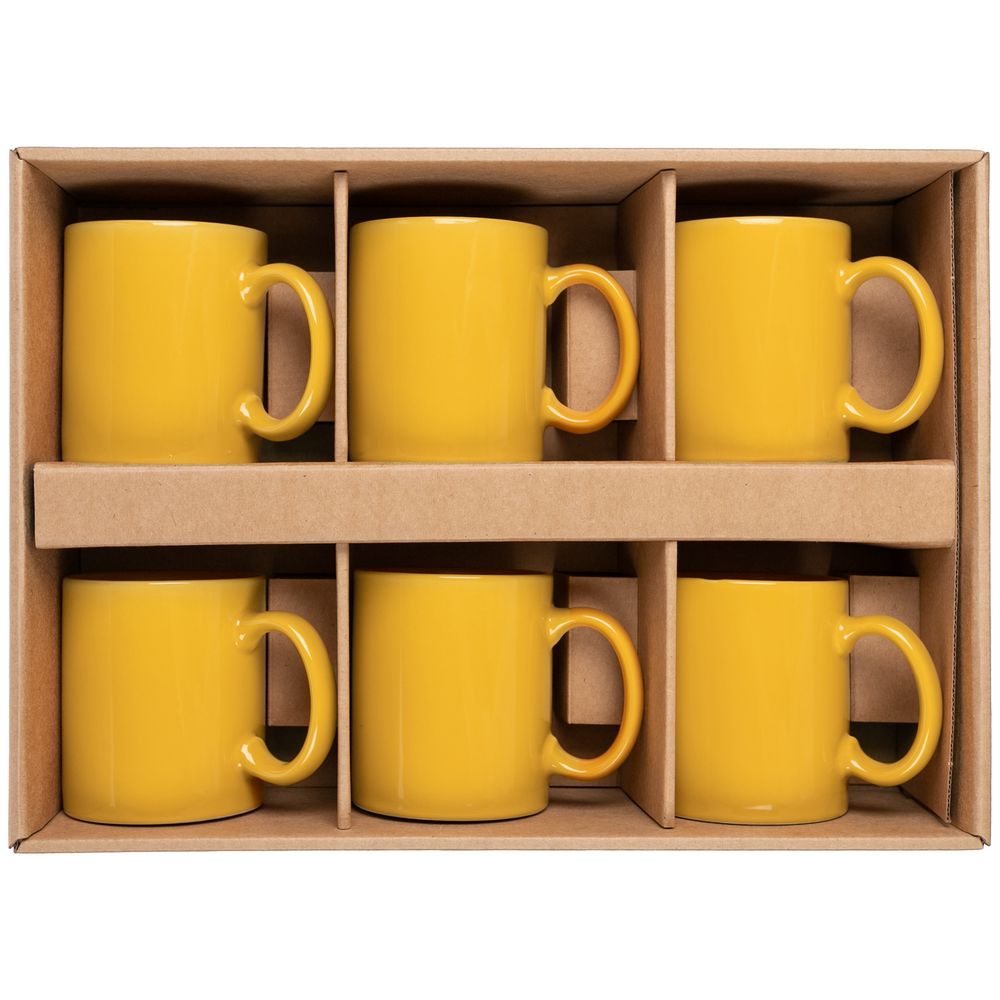 Набор из 6 кружек Promo, желтый — изображение 4