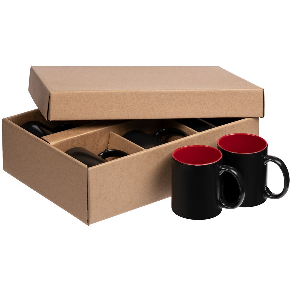 Набор из 6 кружек-хамелеонов On Display, красно-черный — изображение 3