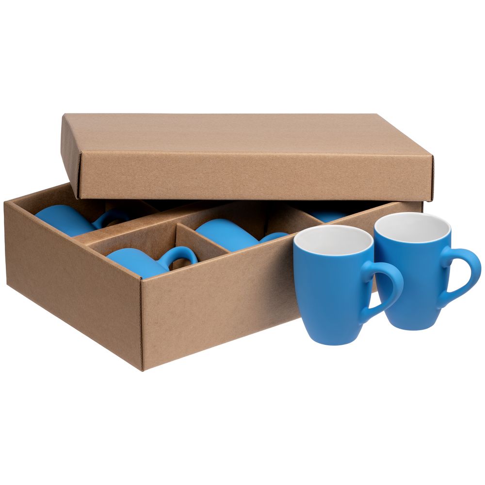 Набор кружек Good Morning c покрытием софт-тач, голубой — изображение 4