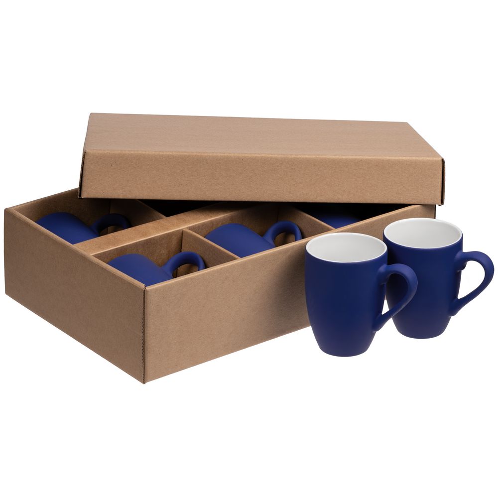 Набор кружек Good Morning c покрытием софт-тач, синий — изображение 4