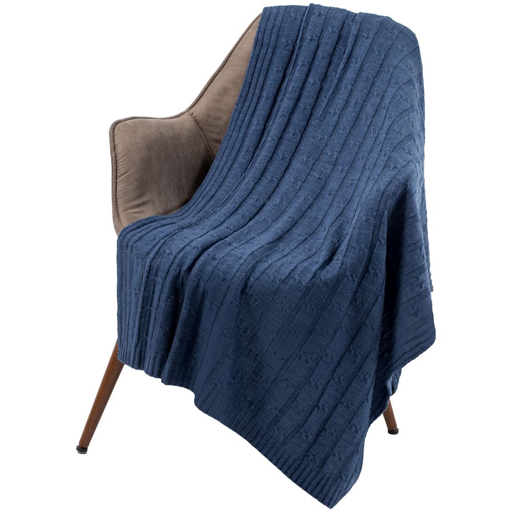 Плед Trenza, синий — изображение 6