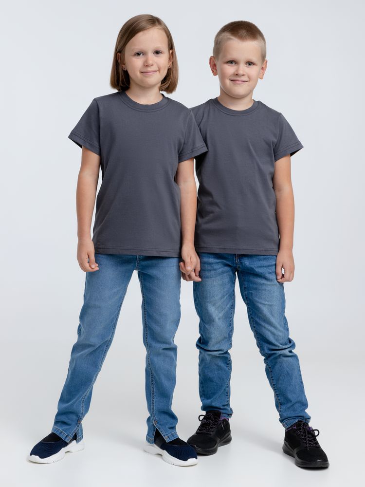 Футболка детская T-Bolka Kids, темно-серая (графит) — изображение 9