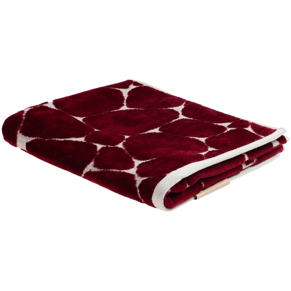 Полотенце Giraffe, малое, бежевое с бордовым — изображение 3