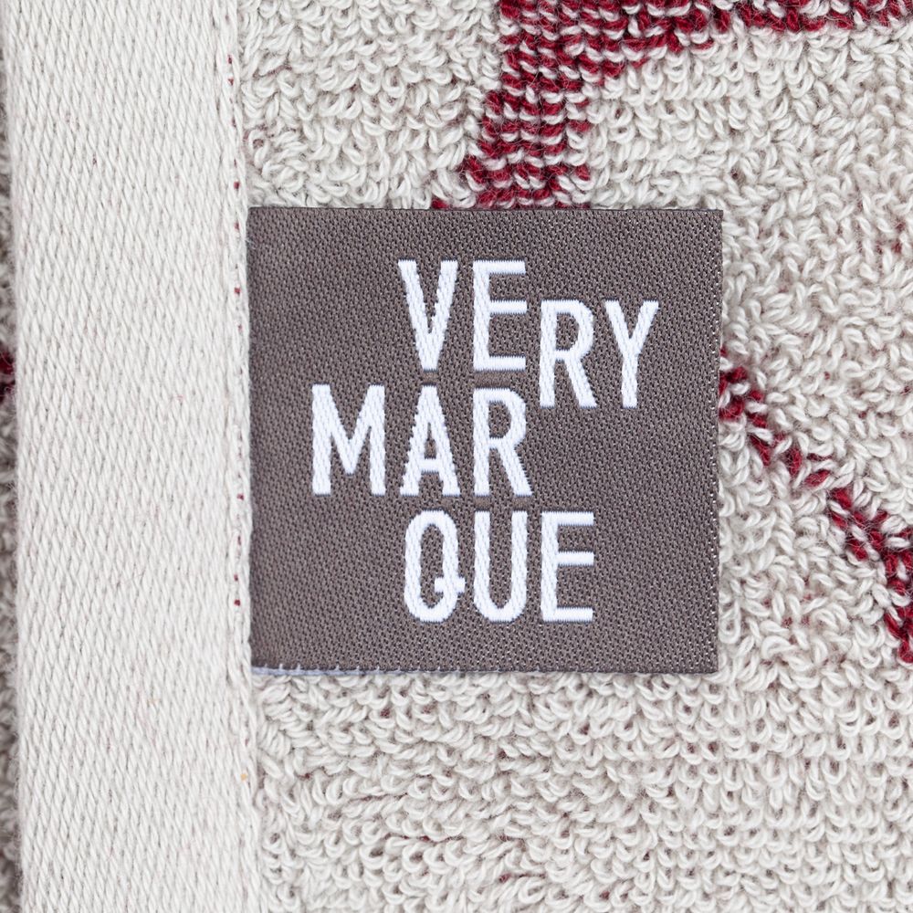 Полотенце Giraffe, малое, бежевое с бордовым — изображение 6