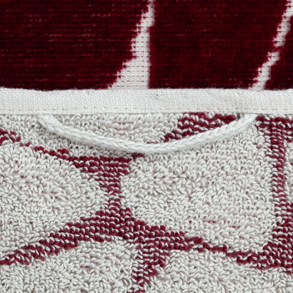 Полотенце Giraffe, большое, бежевое с бордовым — изображение 5