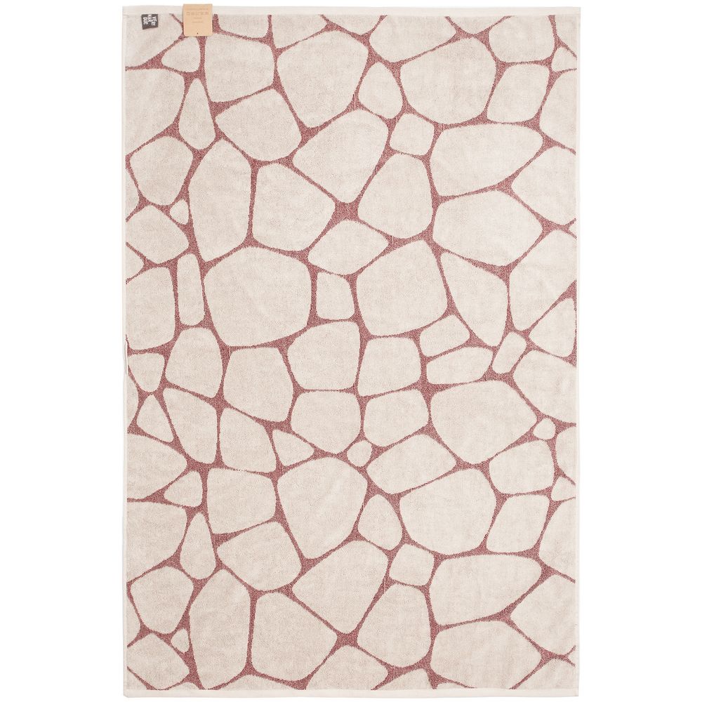 Полотенце Giraffe, большое, бежевое с бордовым — изображение 3