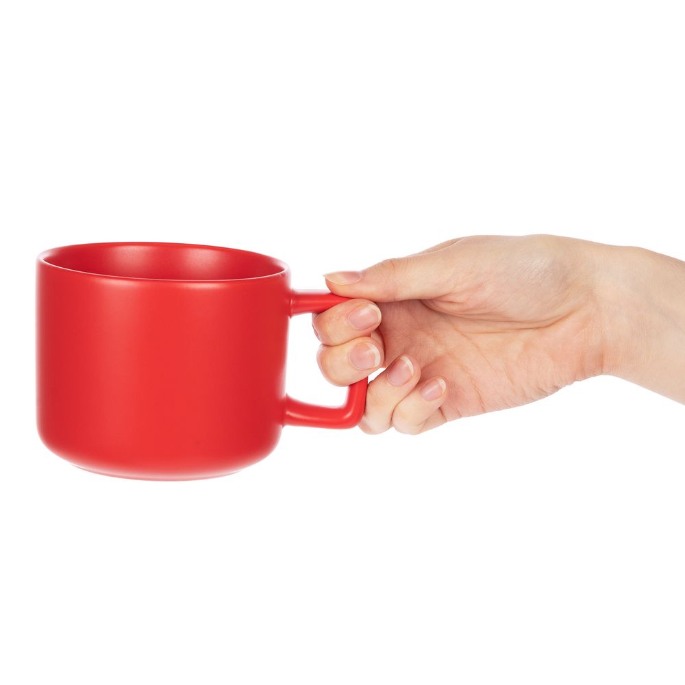 Чашка Jumbo, ver.2, матовая, красная — изображение 5