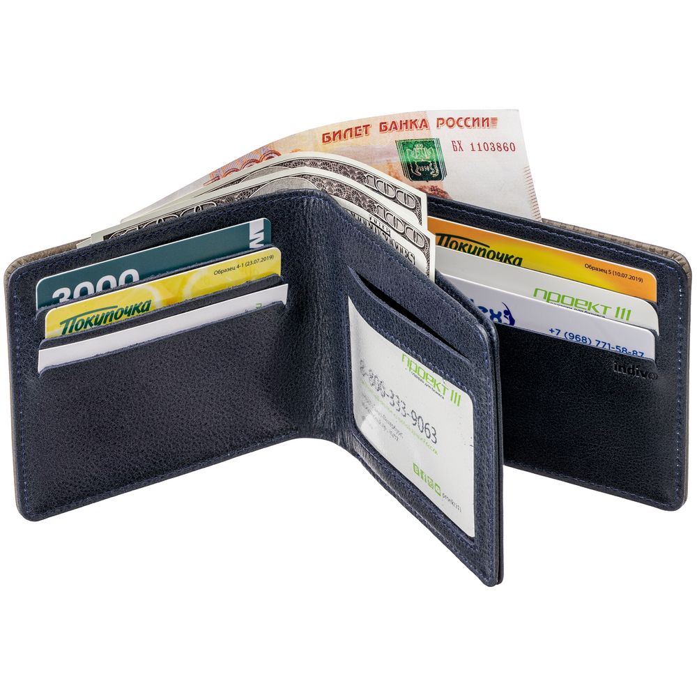 Портмоне inCase, серое с синим — изображение 3