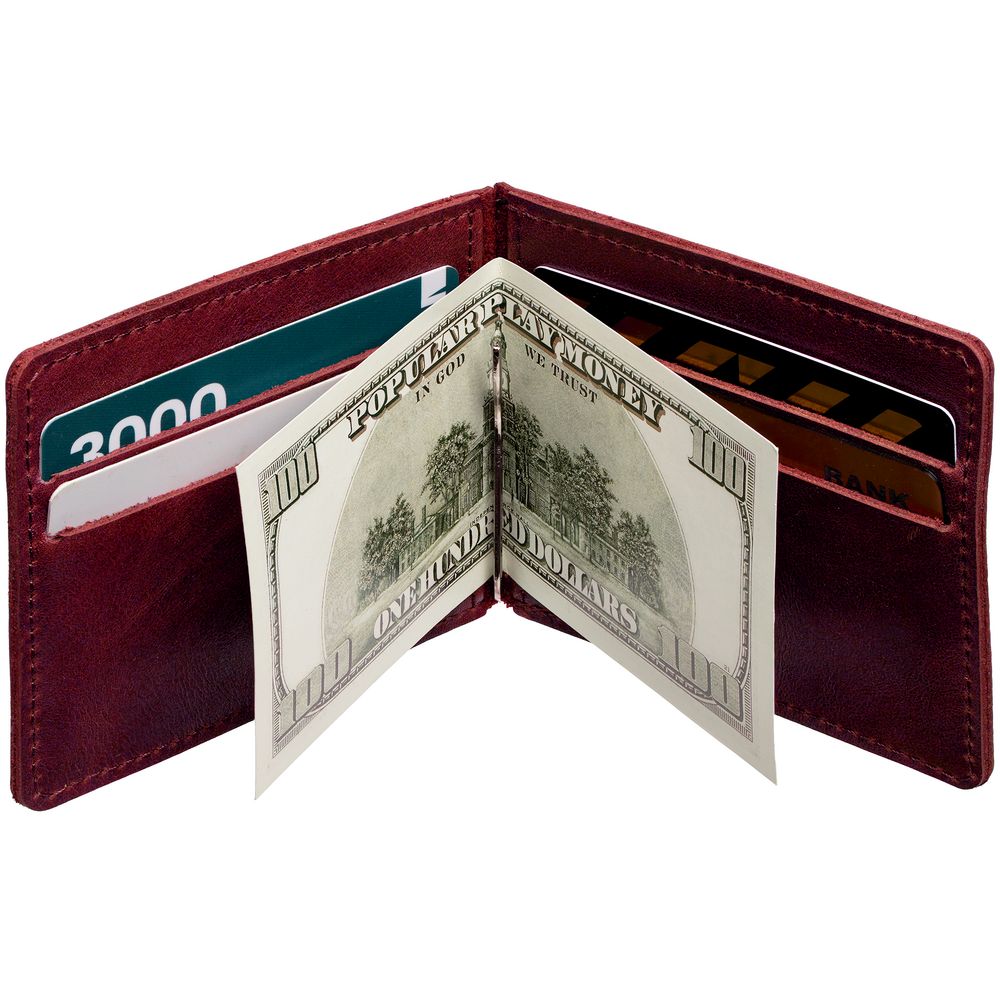 Зажим для купюр Apache, темно-красный — изображение 7