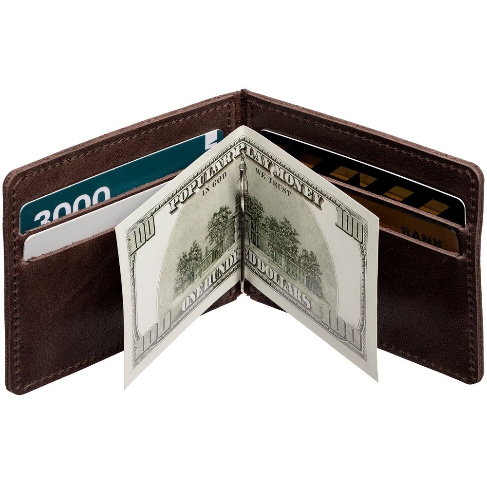 Зажим для купюр Apache, темно-коричневый — изображение 7