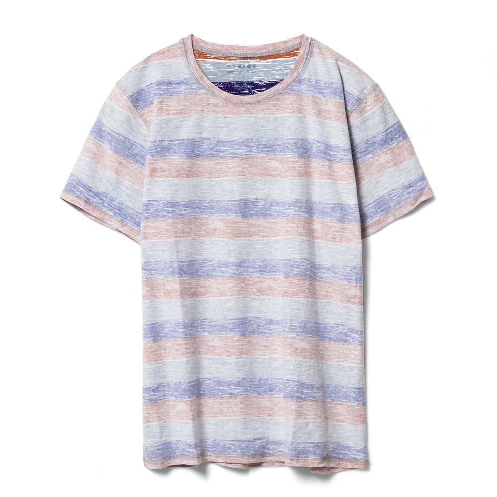 Футболка мужская Rayet двусторонняя, оранжевая с фиолетовым — изображение 3