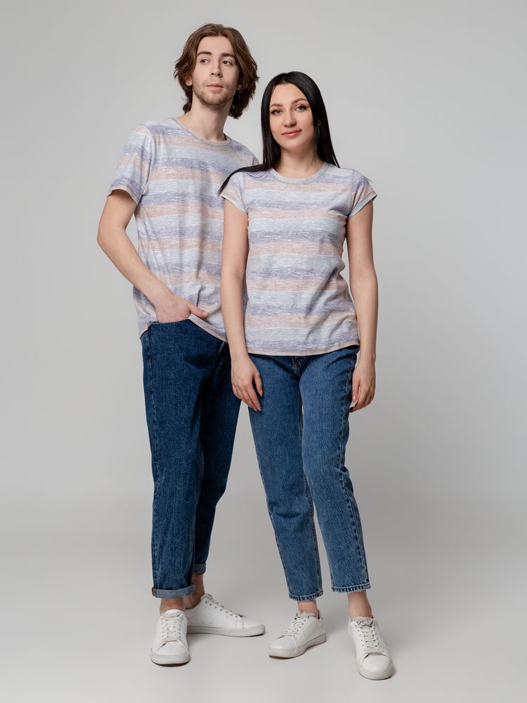 Футболка мужская Rayet двусторонняя, оранжевая с фиолетовым — изображение 14