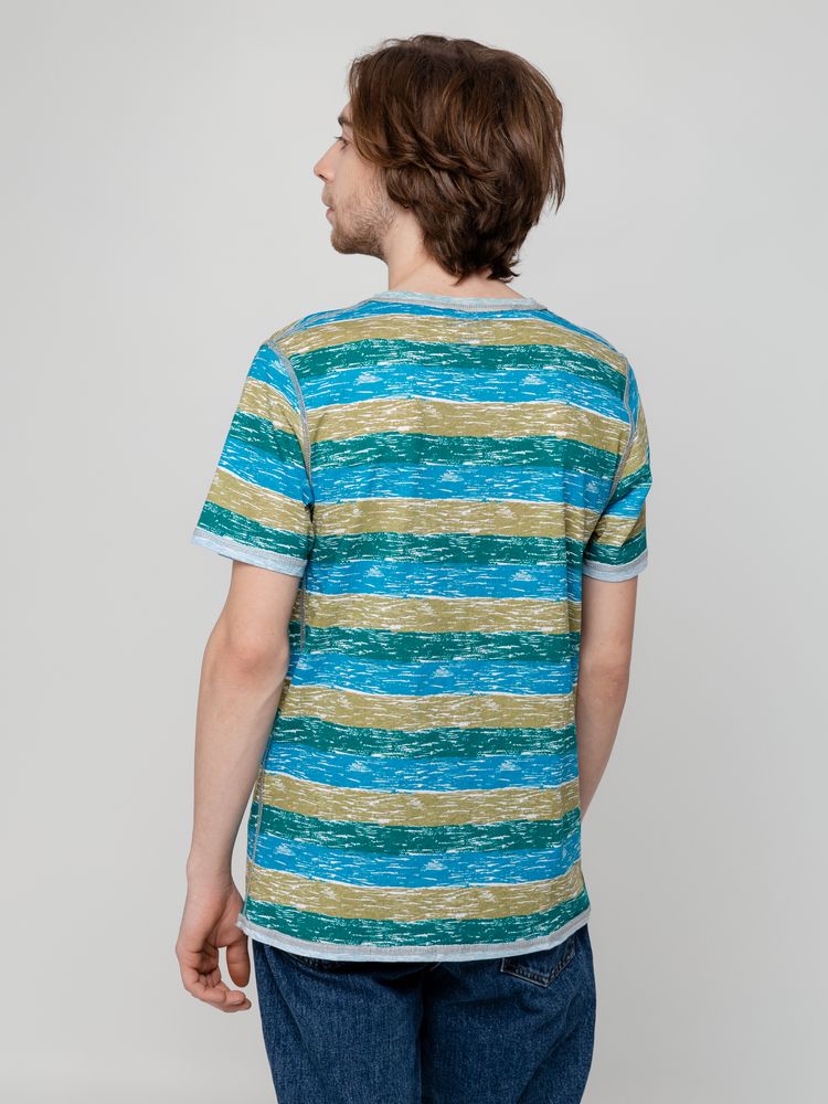 Футболка мужская Rayet двусторонняя, голубая с зеленым — изображение 12