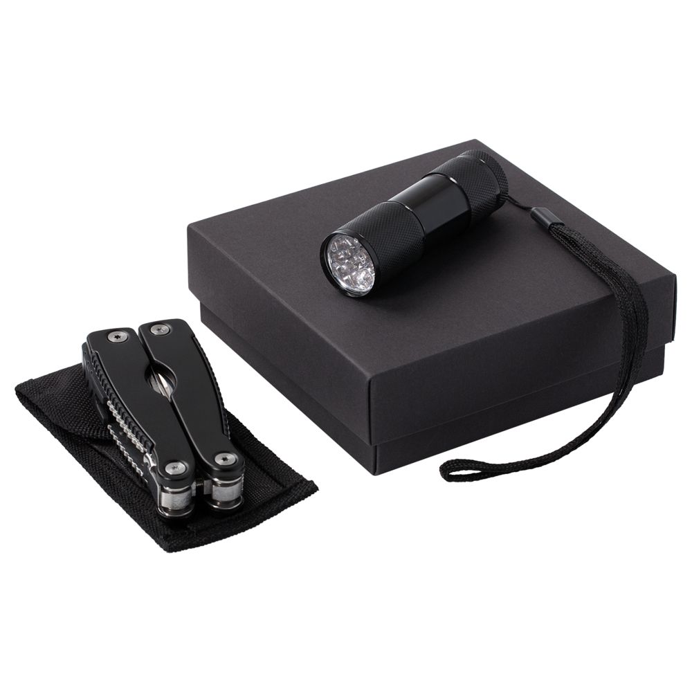 Набор Handmaster: фонарик и мультитул, черный — изображение 3