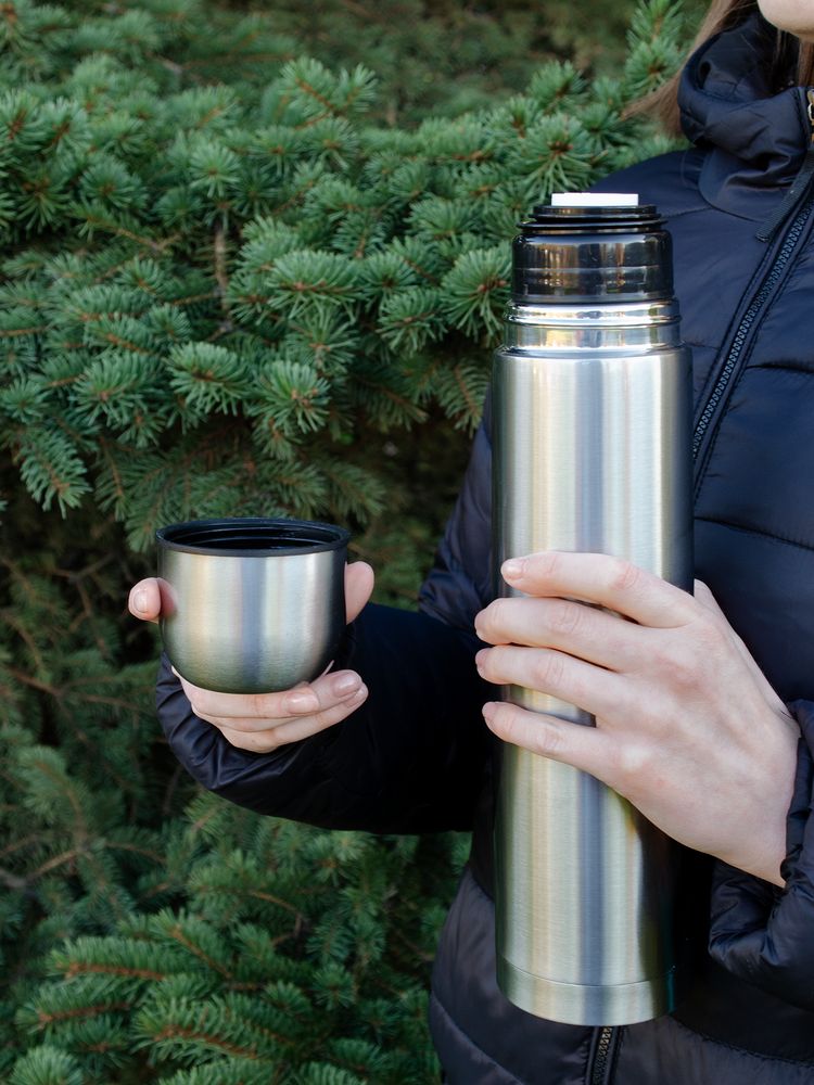 Термос Plain 1000, серебристый — изображение 10