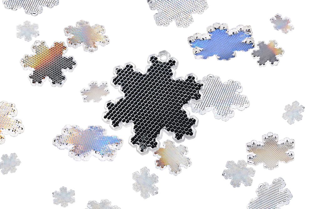 Пешеходный светоотражатель «Снежинка», синий — изображение 3