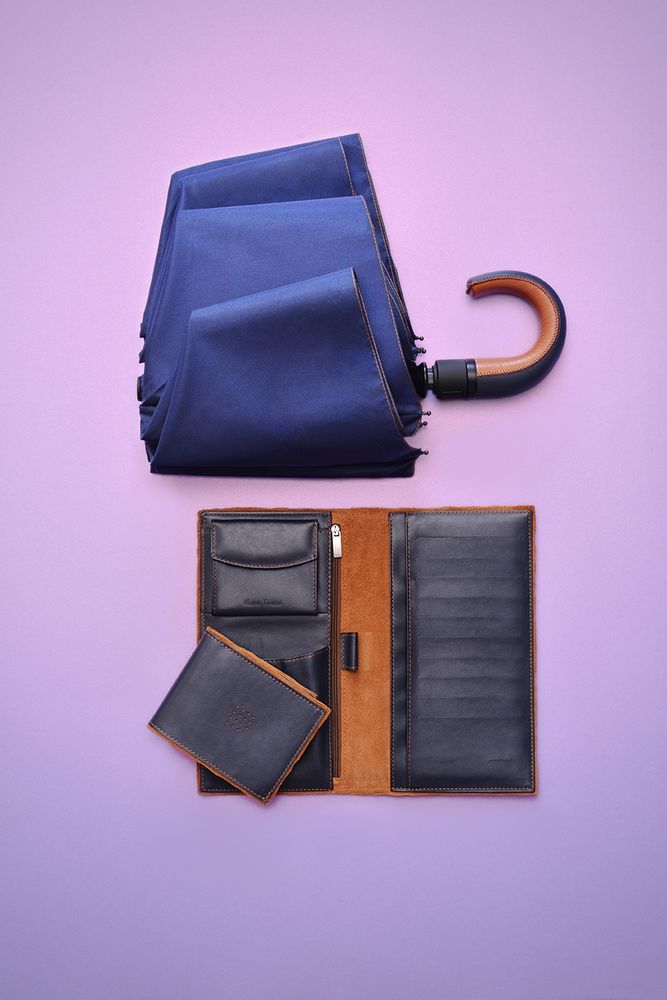 Складной зонт Palermo, темно-синий — изображение 6