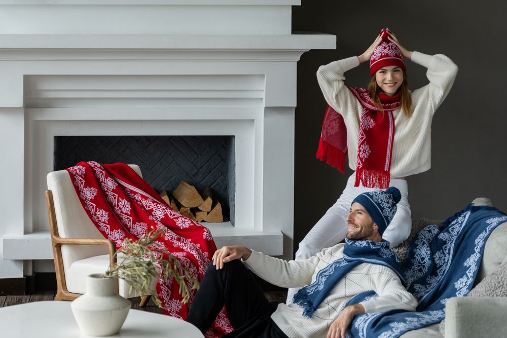 Плед Onego, красный — изображение 10