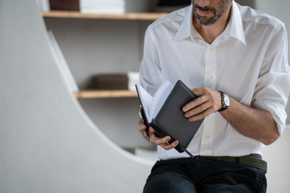 Еженедельник-портфолио Remini, недатированный, темно-синий — изображение 14