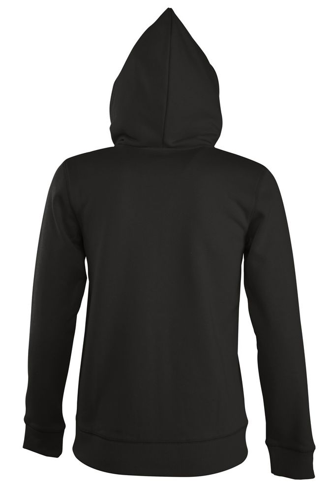 Толстовка женская на молнии с капюшоном Seven Women, черная — изображение 4