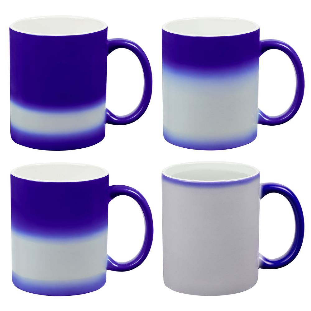 Кружка «Хамелеон», ver.2, матовая, синяя — изображение 4